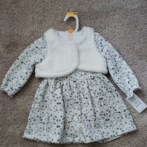 Just one you by Carters 12 month winter dress NWT